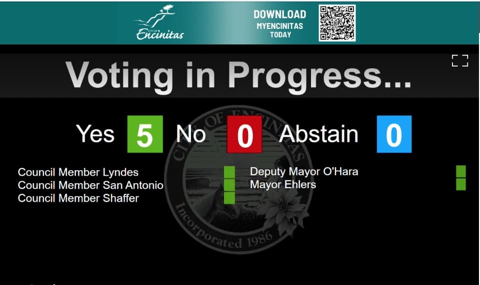 Encinitas City Council votes unanimously to approve MOU with The Encinitas Project